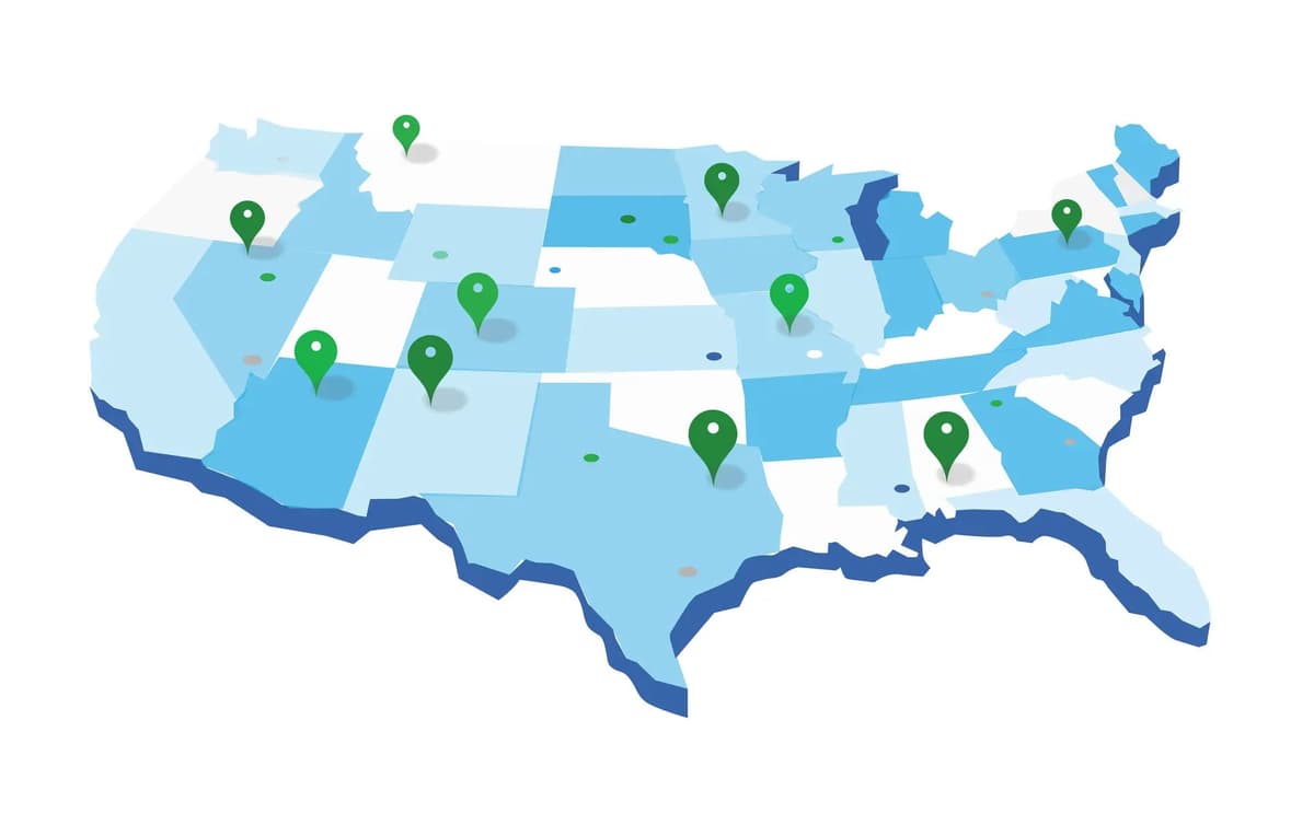 Nationwide coverage across the United States